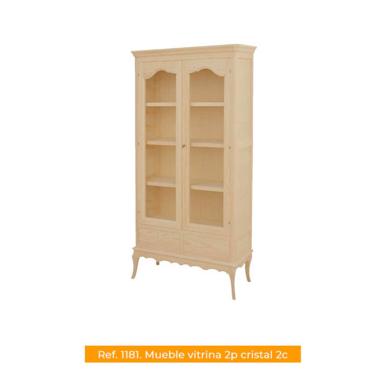 Cachava Marsella mueble vitrina 2p cristal 2c ref. 1181