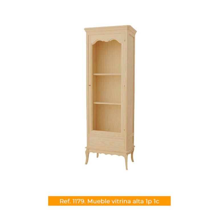 Cachava Marsella mueble vitrina alta 1p 1c ref. 1179