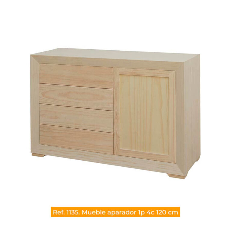 Cachava Mónaco mueble aparador 1p 4c 120cm ref. 1135