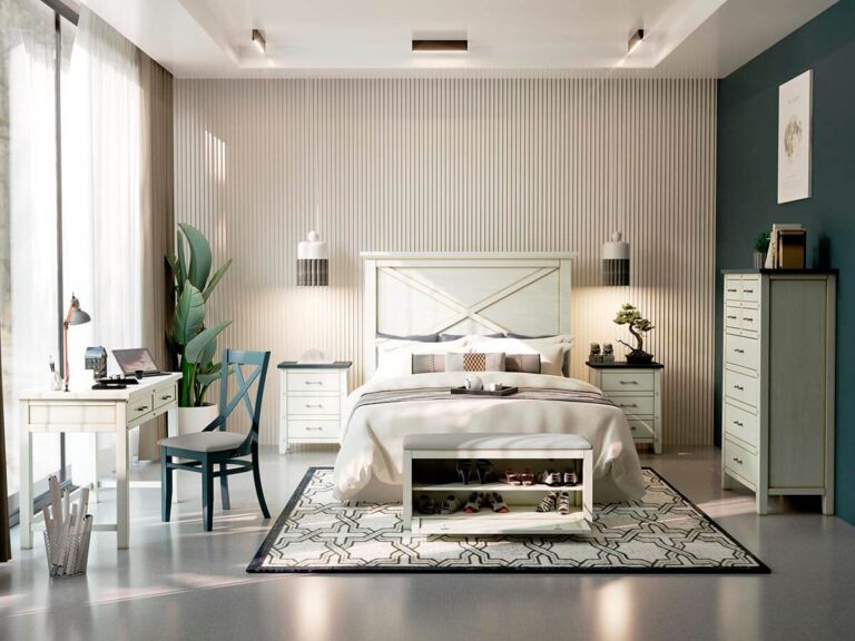 Cachava catálogo dormitorios colección Rústica color blanco