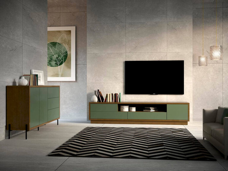 Cachava catálogo salones colección Canadá madera color verde