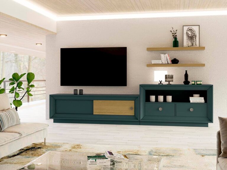 Cachava catálogo salones colección Génova madera color azul