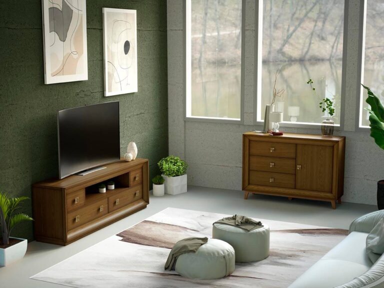 Cachava catálogo salones colección Génova madera color marrón