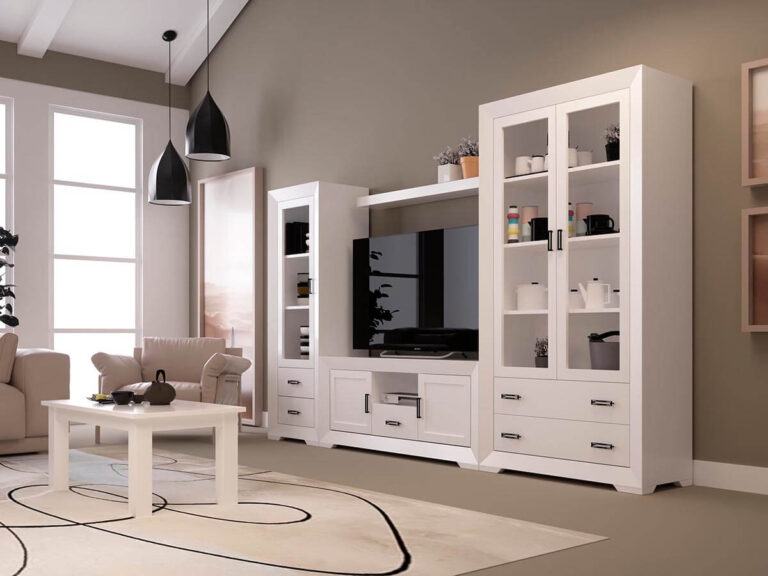 Cachava catálogo salones colección Mónaco madera color blanco