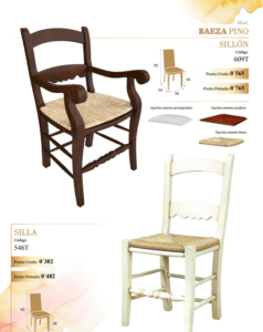 andaluza silla y sillon baeza