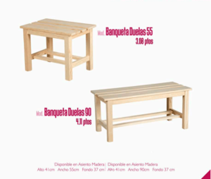 penuelas banqueta duelas 60 y 90