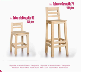 penuelas taburete respaldo