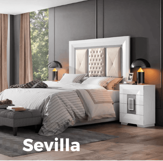 Dormitorio Sevilla madera de pino Muebles Risueño